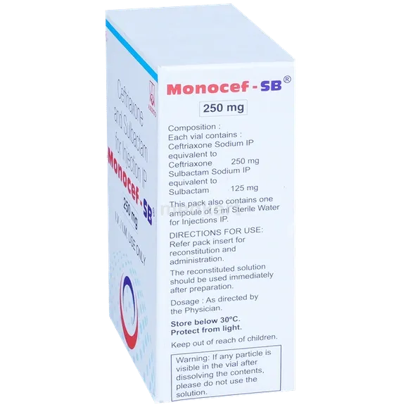 monocef sb injection 1 gm